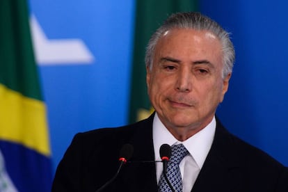 Michel Temer em Brasília.