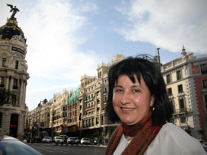 Saida Boudaghia, en la calle de Alcalá.