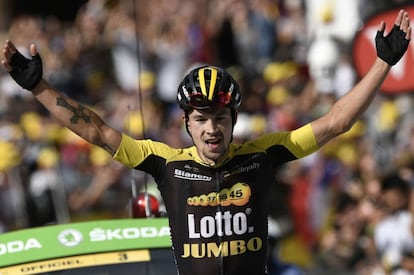 Roglic en la etapa 17ª del Tour de Francia