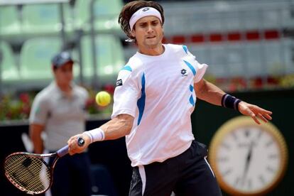 David Ferrer, durante el partido ante el francés Richard Gasquet.