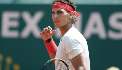 Nadal, en su primer partido en Montecarlo.