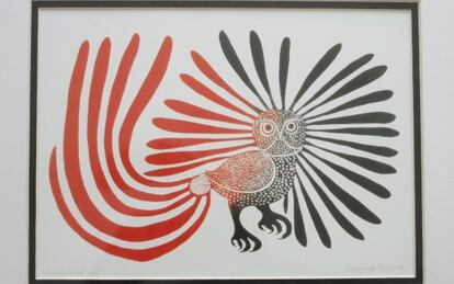 Una de las obras de arte inuit que expone la galería Brousseau de Quebec (Canadá).