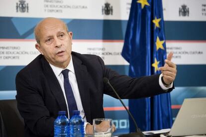 José Ignacio Wert, durante la presentación del informe.