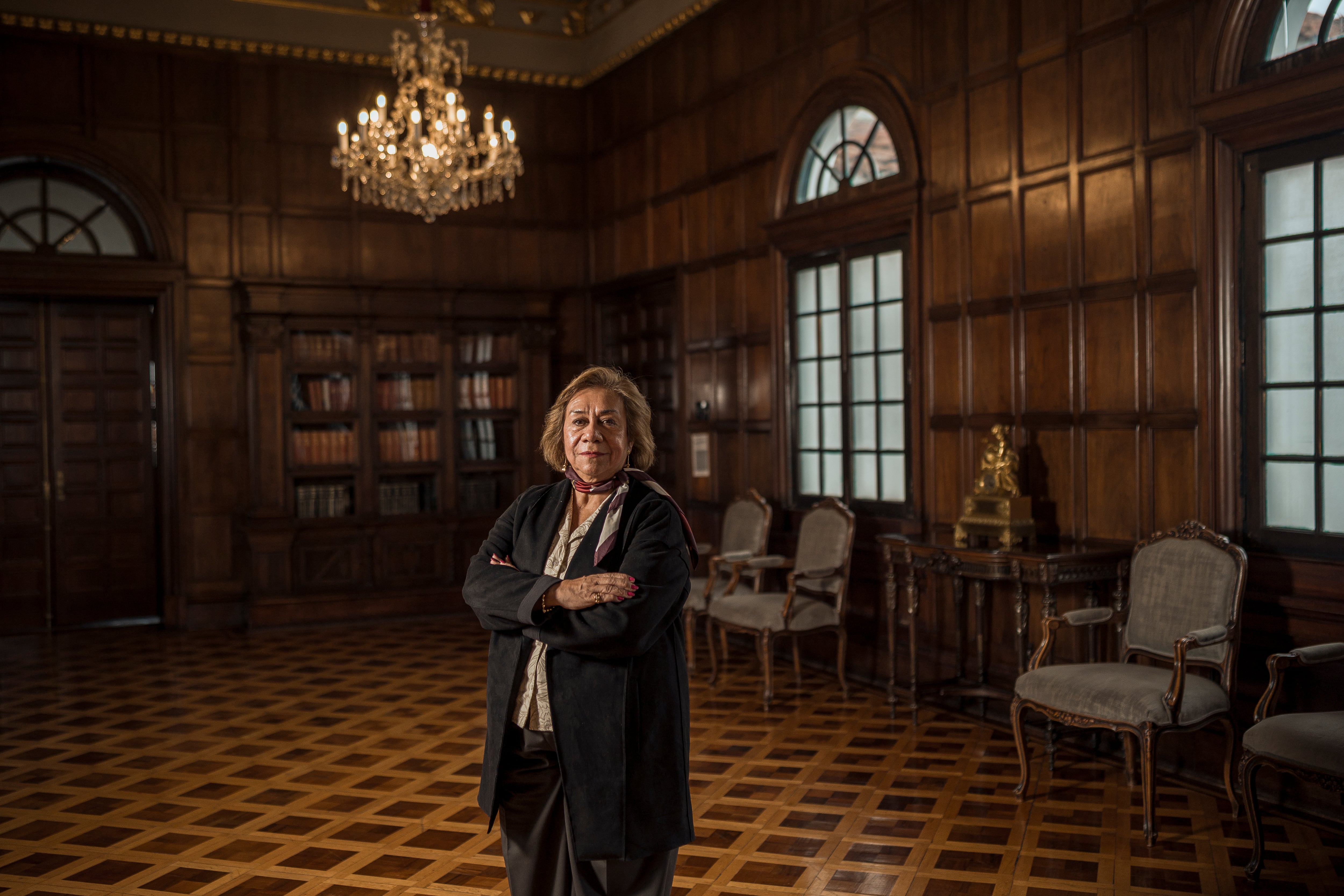 Rosa Villavicencio en el Palacio San Carlos.