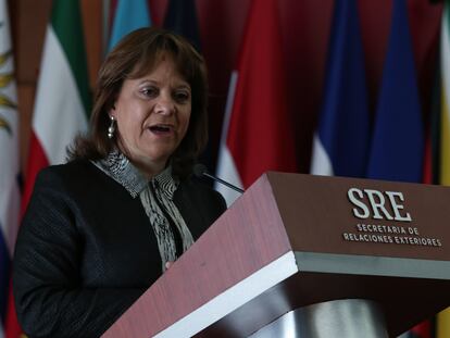 Martha Delgado, subsecretaria de Relaciones Exteriores, el 14 de febrero 2022 en Tlatelolco (Ciudad de México).