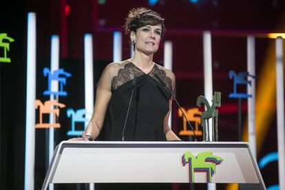 Mónica López recoge el premio a la Mejor Presentadora de Televisión, “por la innovación del formato de la información meteorológica y destapar la curiosidad de los telespectadores utilizando herramientas televisivas diferentes”.