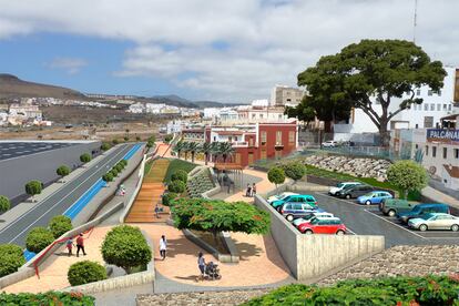 Imagen de una de las actuaciones previstas por el Ayuntamiento de Las Palmas de Gran Canaria para renovar el casco histórico de Tamaraceite.