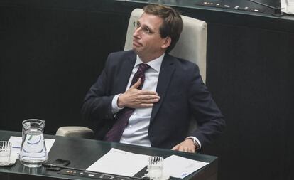Constitución del nuevo Ayuntamiento de Madrid el pasado 15 de junio, con José Luis Martínez Almeida, del PP, como alcalde.