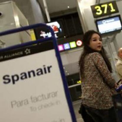 Mostrador de Spanair en Málaga