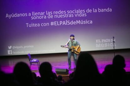 El cantautor Íñigo Coppel, ahir al CaixaForum.