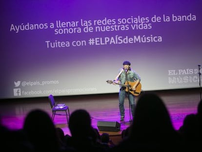 El cantautor Íñigo Coppel, ahir al CaixaForum.