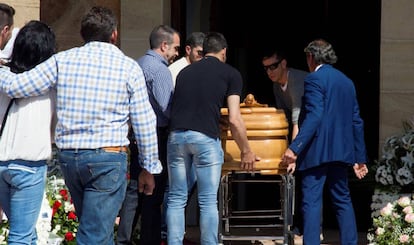 Sepelio de Leticia Rosino, el pasado día 6 en Tábara (Zamora).