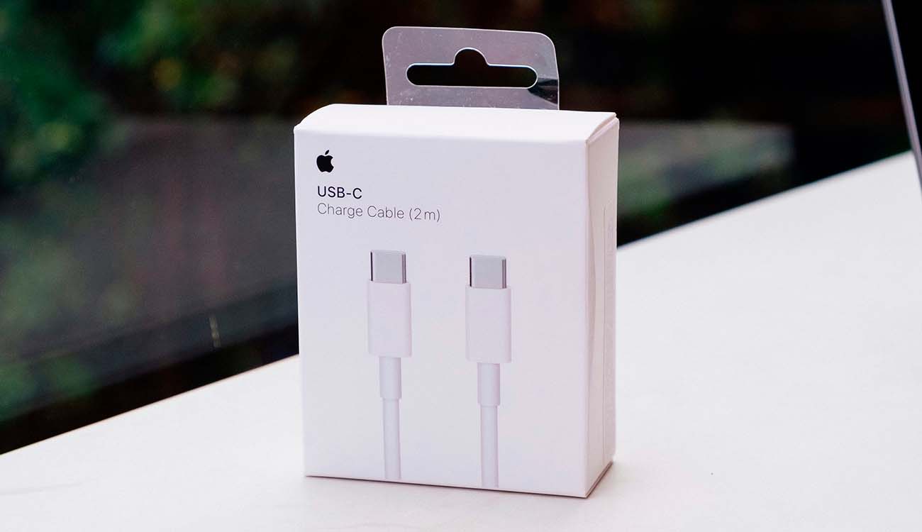 Caja de un cable USB tipo C de Apple