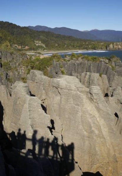 Las Pancake Rocks, en Nueva Zelanda. 