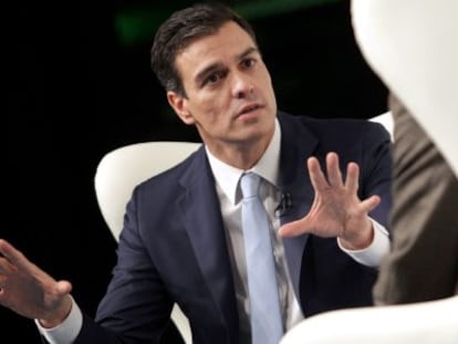El secretario general del PSOE, Pedro Sánchez, este jueves.