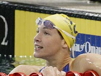 La australiana Elke Graham, tras una carrera.