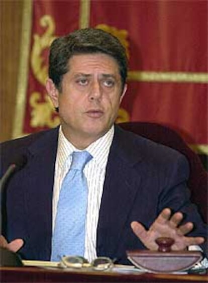 Federico Trillo-Figueroa, ayer en el Ministerio de Defensa.