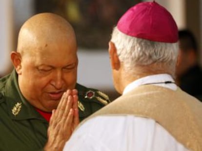 Hugo Chávez, en el santuario del Santo Cristo de la Grita.