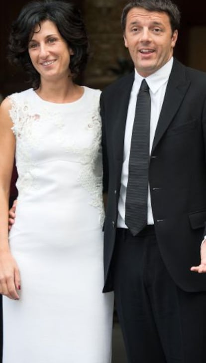 Matteo Renzi, com sua esposa Agnese Landini.