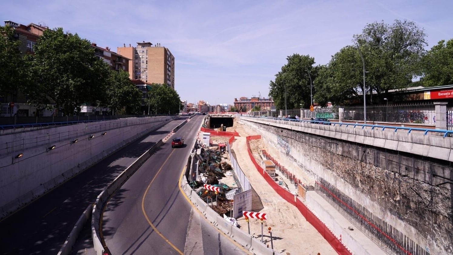 Nuevo mapa de tráfico por las obras de la A-5: reabre el túnel hacia Badajoz y cierra el de Huerta de Castañeda