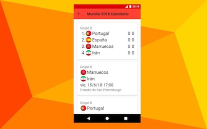 Para conocer todos los partidos que se celebran cada una de las jornadas de este mundial, en algunos casos hasta cuatro diarios, qué mejor que descargar una app de calendario para nuestro móvil. Con ella podremos conocer todos los enfrentamientos por días y los horarios de cada uno de estos partidos.