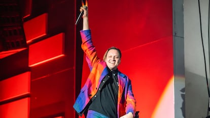 Win Butler de Arcade Fire se presenta en el Corona Capital 2023 en Ciudad de México.