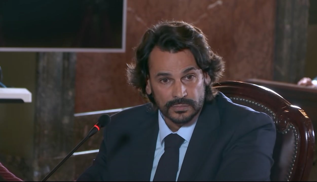 La pareja de la presidenta de la Comunidad de Madrid, Alberto González Amador, durante su declaración ante el Supremo por el caso del fiscal general este martes.