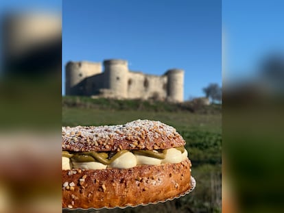 Roscn de ganache de pistacho de Ftima Gismero, en Pioz (Guadalajara).