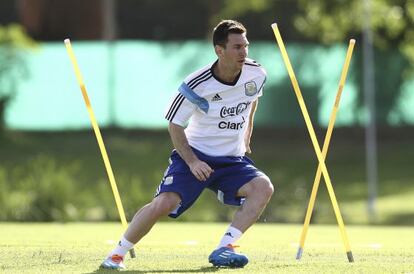 Messi, durante su recuperación en Argentina