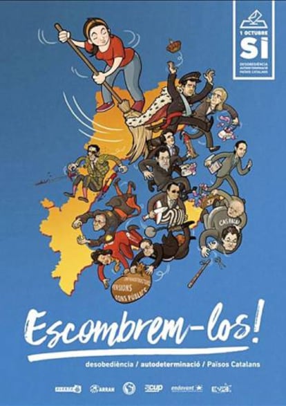 Cartel de la campaña para el referéndum de autodeterminación del 1 de octubre.