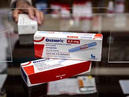 Cajas del medicamento Ozempic en una farmacia de Valencia.