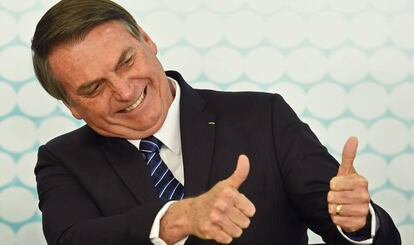 O presidente Jair Bolsonaro na última sexta-feira em Brasília. 