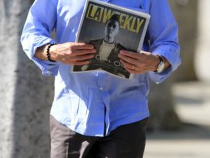 Dustin Hoffman dando un paseo el pasado enero.