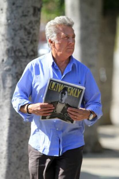 Dustin Hoffman dando un paseo el pasado enero.