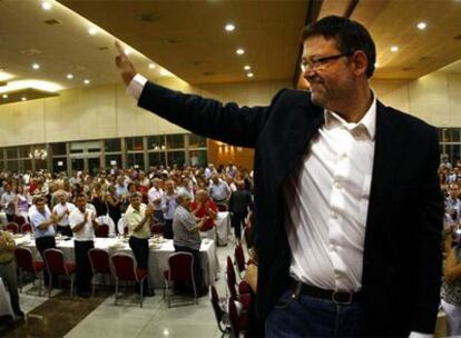 Joaquim Puig, en el acto organizado el pasado viernes donde  reunió a 1.500 personas en apoyo a su candidatura.