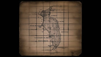 El mapa de un Euskadi libre en la isla mexicana de Guadalupe.