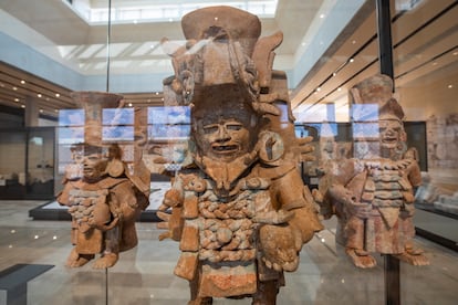 Piezas en exhibición en el Gran Museo de Chichén Itzá en Yucatán.
