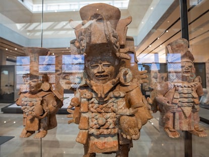 Piezas en exhibición en el Gran Museo de Chichén Itzá en Yucatán.