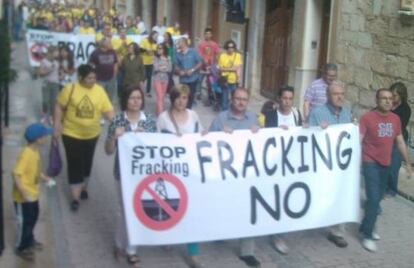 Manifestación contra el fracking este sábado en Sant Mateu.
