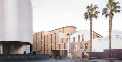Imagen virtual del futuro CAP Raval Nord de Barcelona, presentado en 2021 por el Ayuntamiento y la Generalitat y firmado por el despacho de arquitectos Nogué-Onzain-López.