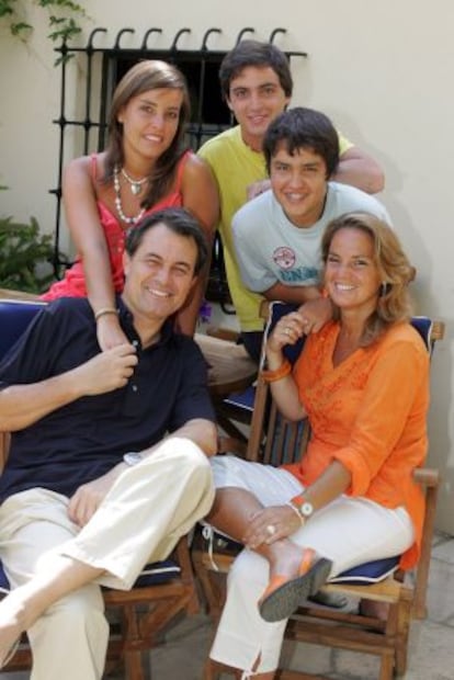 Artur Mas y su familia, en 2006.