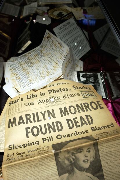 Portada de Los Angeles Times del 6 de agosto de 1962 en la que se informa de la muerte de Marilyn.