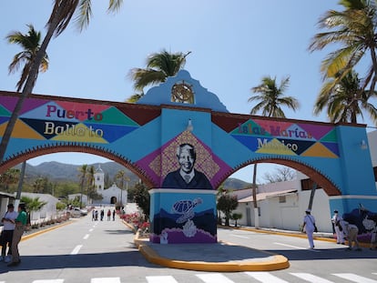 Arcos de entrada a Puerto Balleto de las Islas Marías, en el Estado de Nayarit, el 9 de abril de 2022.