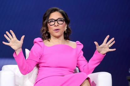 Linda Yaccarino, CEO de X, durante su alocución en el CES 2025 de Las Vegas, Nevada (EE UU).