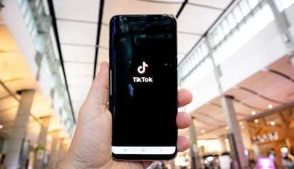 TikTok en un teléfono móvil.