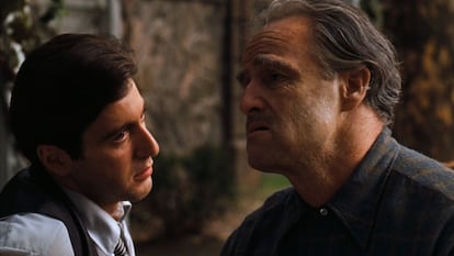 Marlon Brando y Al Pacino, en 'El padrino'.