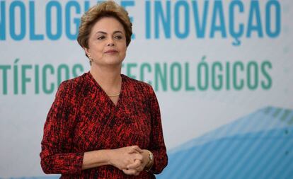 Dilma em cerim&ocirc;nia no Pal&aacute;cio do Planalto, em janeiro.