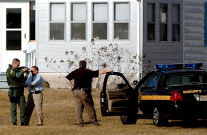 La Policía estatal de Virgina en un momento de la búsqueda del autor de ocho asesinatos en la localidad de Appomattox.