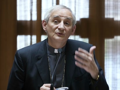 El cardenal Matteo Zuppi, presidente de la Conferencia Espiscopal Italiana y enviado del papa Francisco a Kiev para intentar iniciar negociaciones de paz entre Rusia y Ucrania.