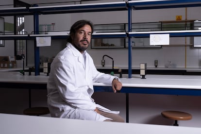 Miguel Mota, toxicólogo de la Universidad de Murcia, en un laboratorio. 